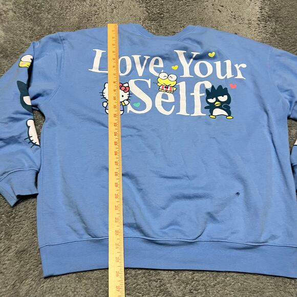 Sanrio Hello Kitty & Friends Love Yourself Sweatshirt Womens XL *flaw - Picture 5 of 7